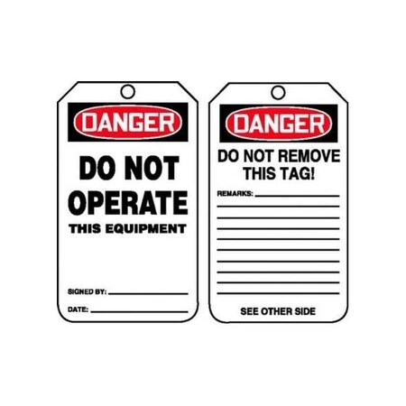 Accuform RP-Plastic, 3-1/4 in Width, 3/8 in Height, , 25 PK MDT218PTP